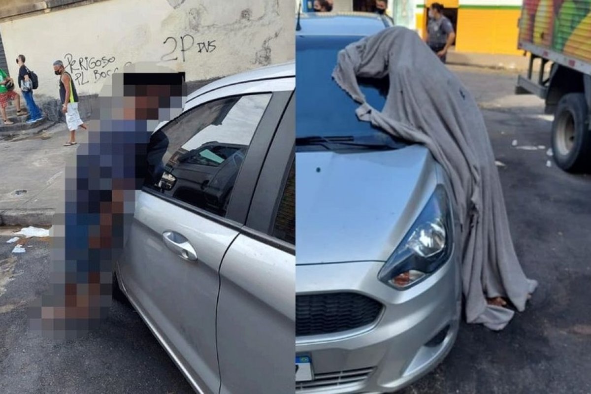 Homem morre em pé, encostado em carro, no litoral de SP