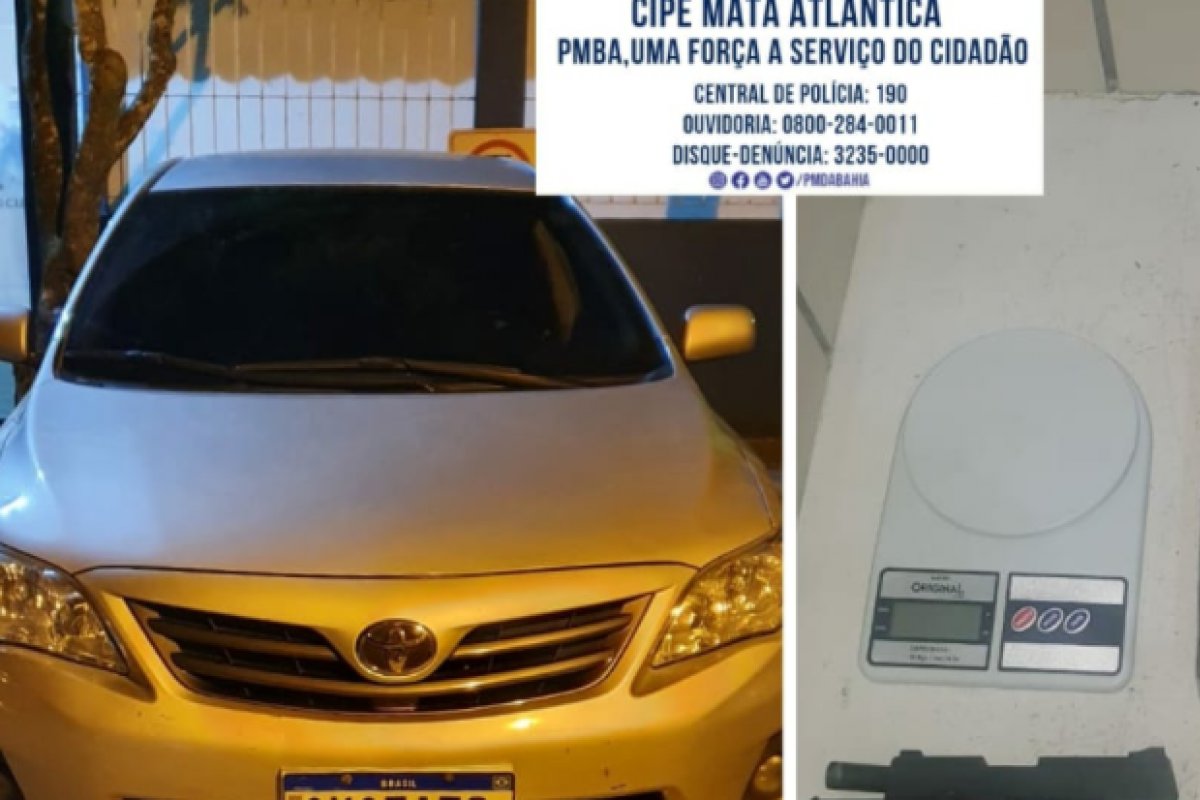 Agentes da CIPE recuperam carro roubado e encontram armas durante rondas realizadas no interior da Bahia 
