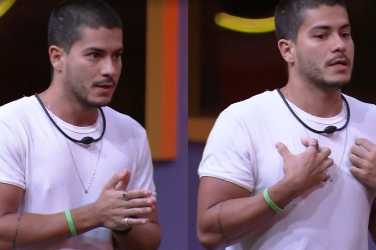 Arthur coloca sister contra a parede durante jogo da discórdia e é cortado por Tadeu Schmidt ao vivo no BBB22  