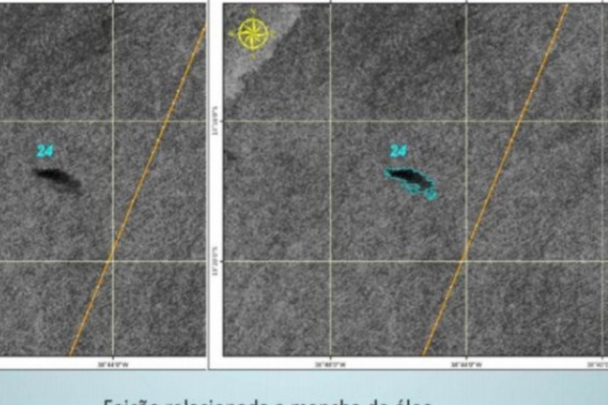 Satélite identificou mancha de óleo antes de chegar ao Morro de São Paulo 