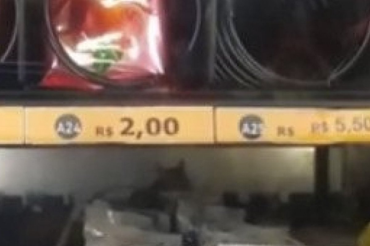 Rato é avistado em máquina de lanches em estação de metrô de Salvador 
