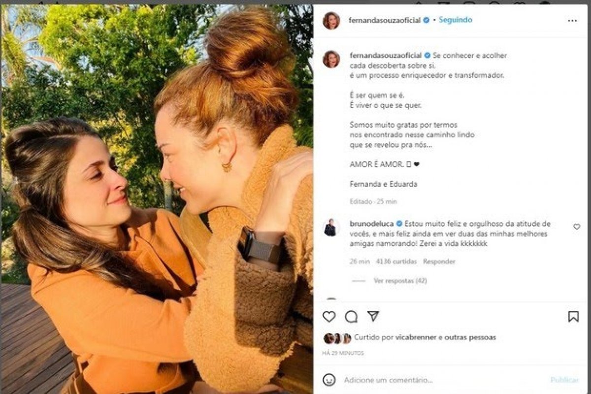 Fernanda Souza assume namoro com mulher e ex-marido parabeniza! 