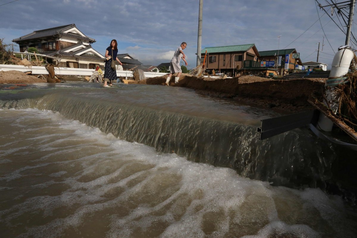 Chuvas provocam inundações e matam 10 pessoas no Japão
