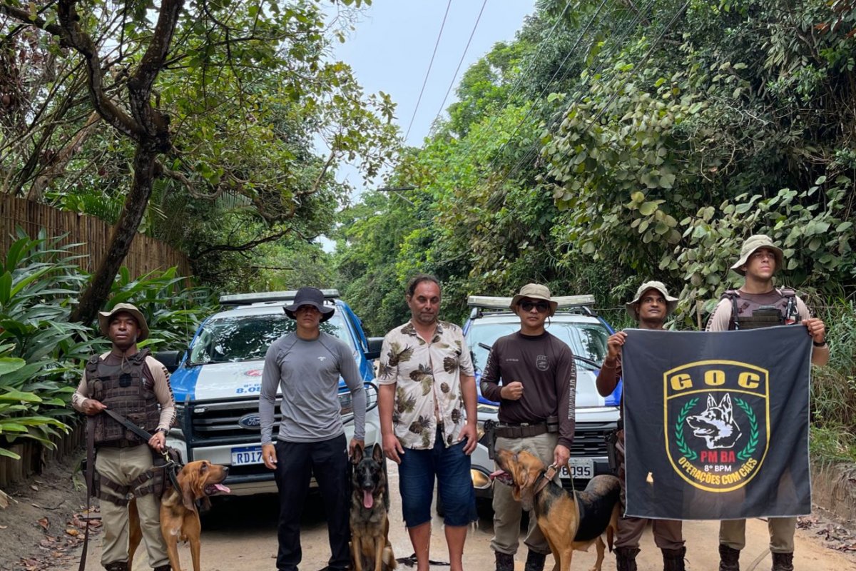 Cães do 8º BPM encontram italiano desaparecido há quatro dias 