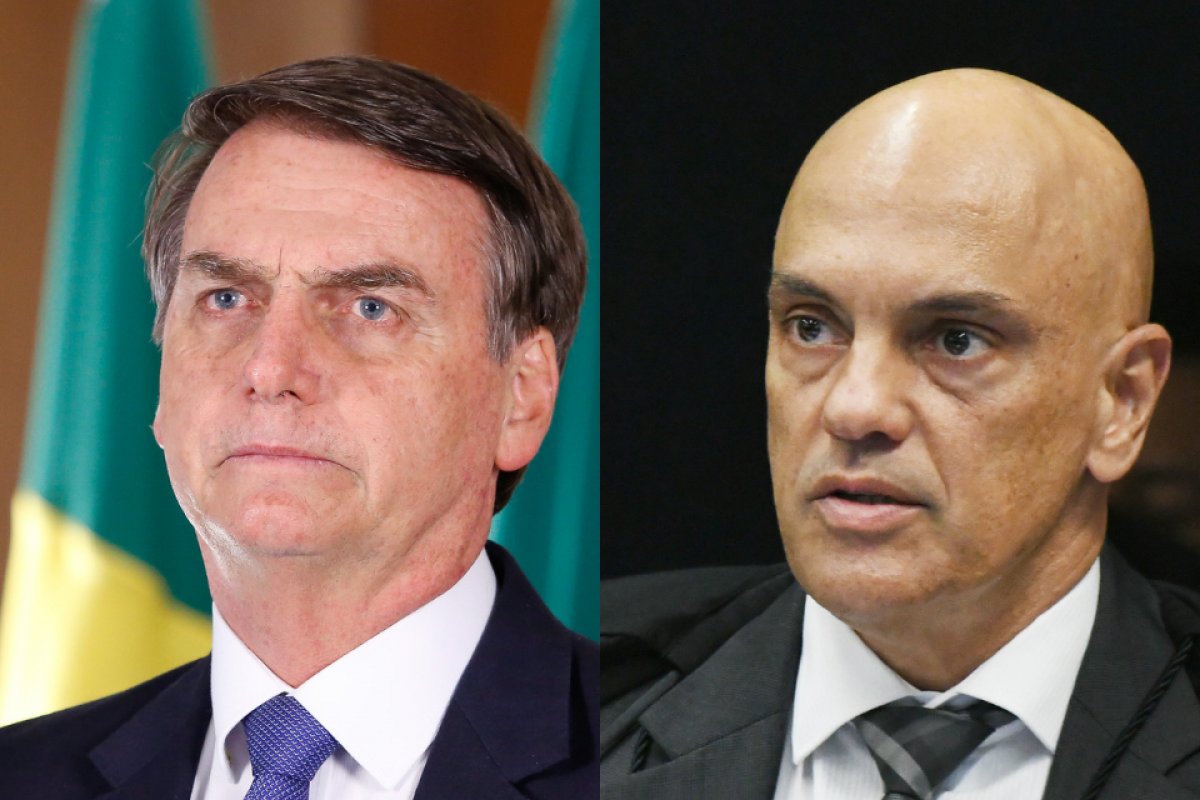 "Totalmente parcial", diz Bolsonaro sobre Alexandre de Moraes