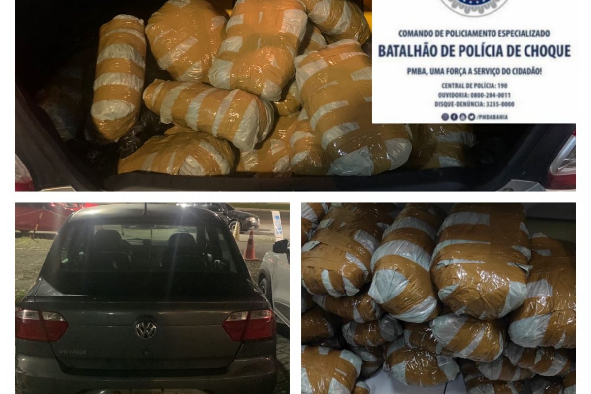 Polícia apreende 25 quilos de maconha na avenida Paralela, em Salvador