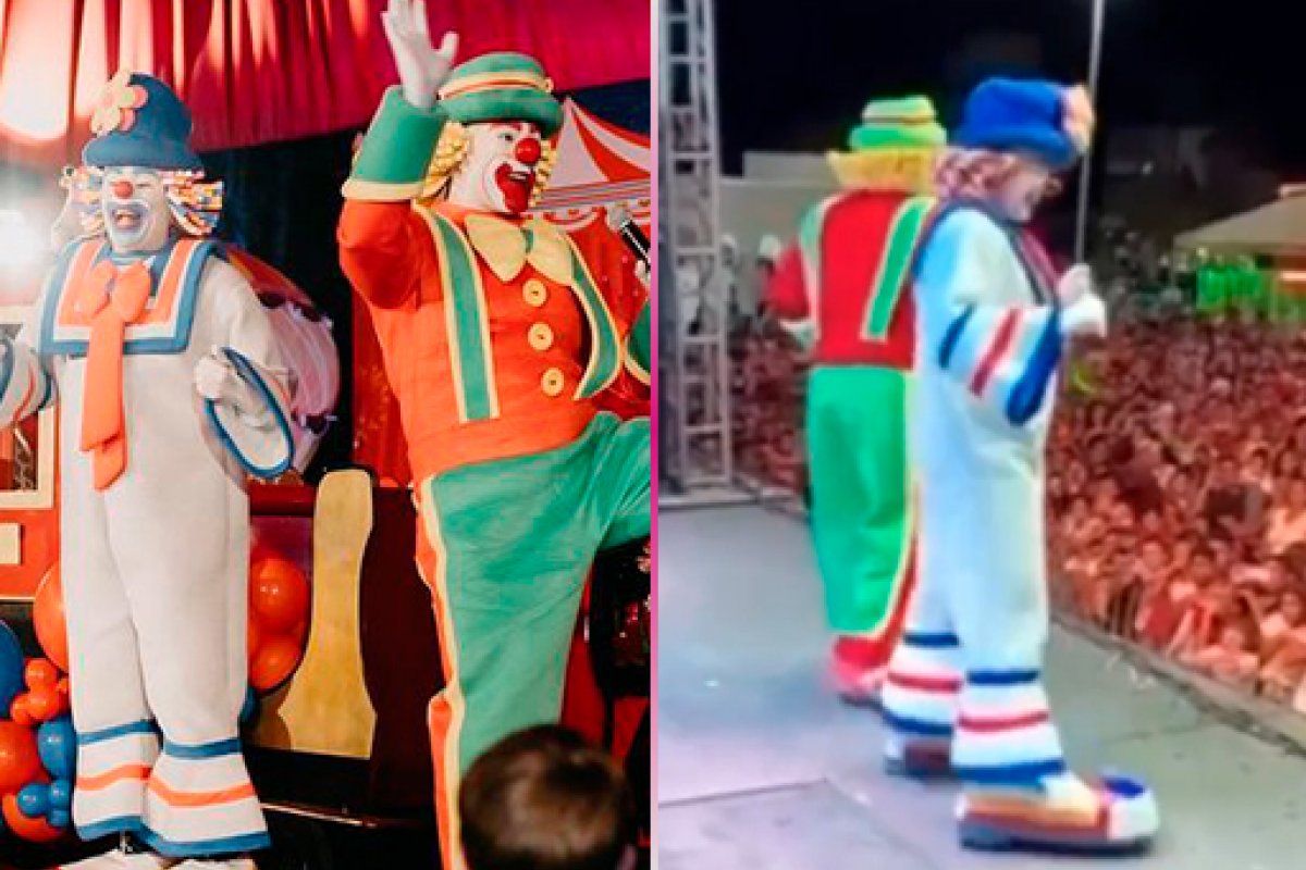 Patati e Patatá: Prefeitura de MT anuncia show que não estava previsto; palhaços sobem no palco e são vaiados
