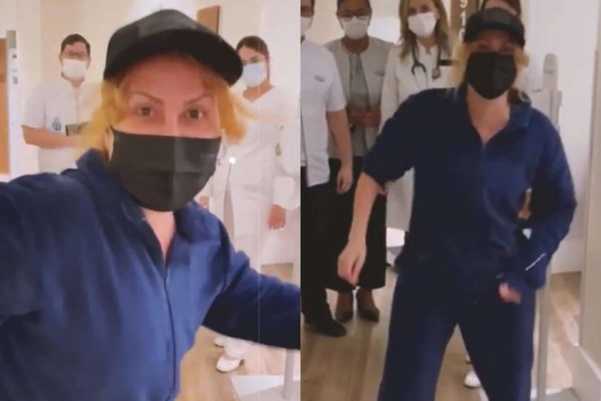 Veja vídeo: Joelma recebe alta do hospital e canta para os profissionais de saúde! 
