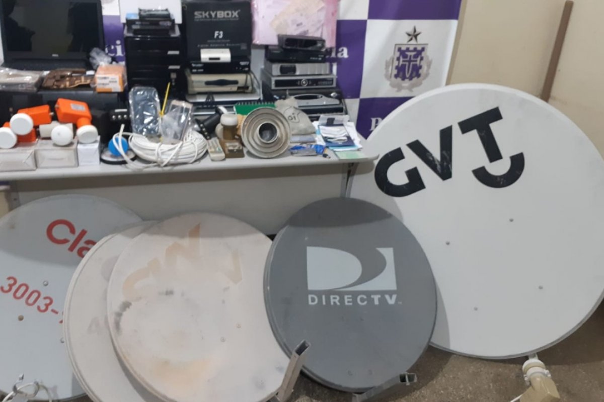Homem é preso na Bahia durante operação contra distribuição clandestina de canais de TV
