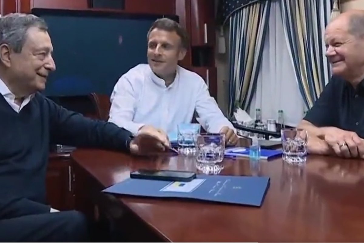 Scholz, Macron e Draghi fazem visita inédita à Ucrânia