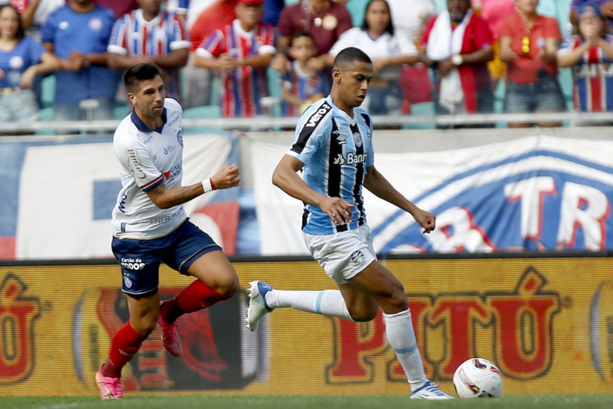 Bahia luta até o fim, mas empata sem gols com o Grêmio na Fonte Nova