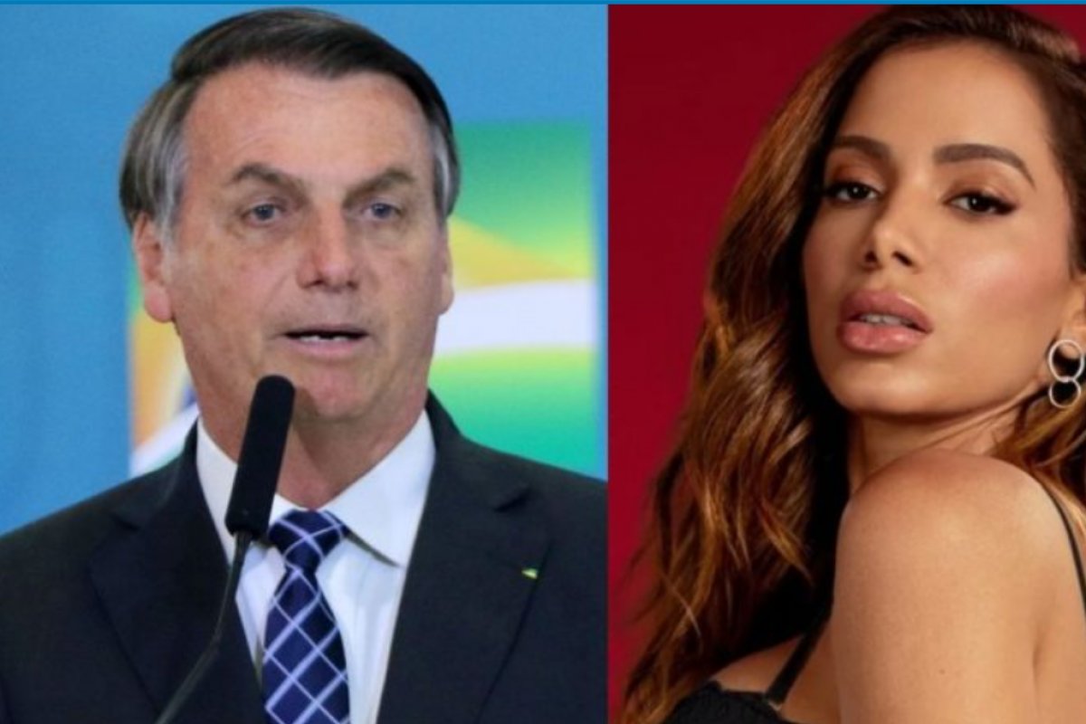Após Anitta afirmar que não é petista, Bolsonaro bate palmas para cantora