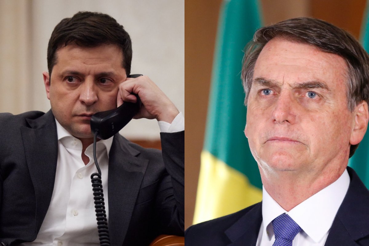 Em telefona para Bolsonaro, Zelensky fala sobre sanções contra Rússia