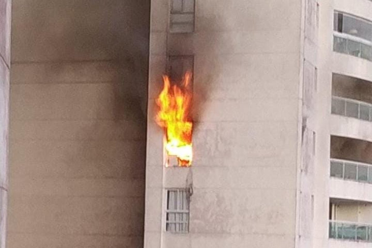 Vídeo: apartamento pega fogo no Horto Bela Vista, em Salvador