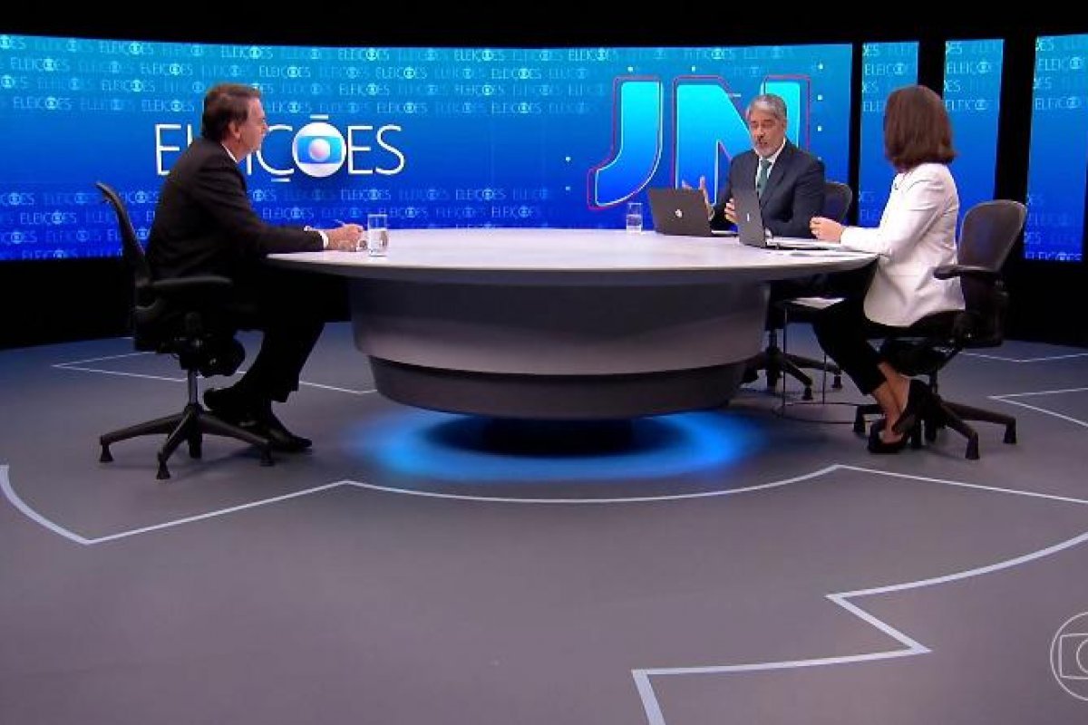 Jornal Nacional obtém melhor audiência do ano ao exibir sabatina com Bolsonaro