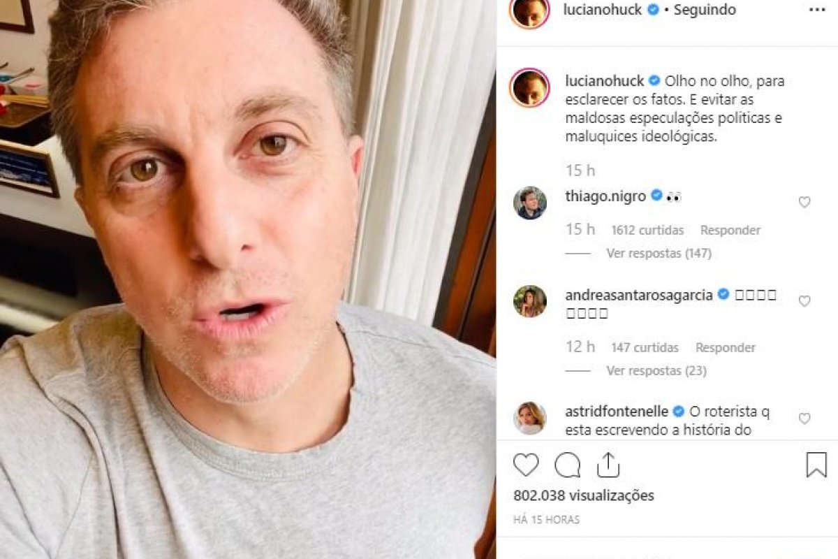 Luciano Huck  nega ter emprestado avião para Lula