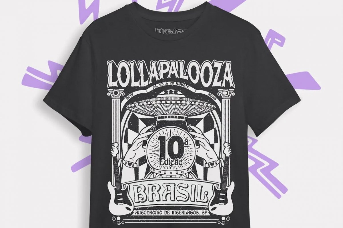Lollapalooza Brasil lança camiseta para comemorar a sua décima edição no país! 