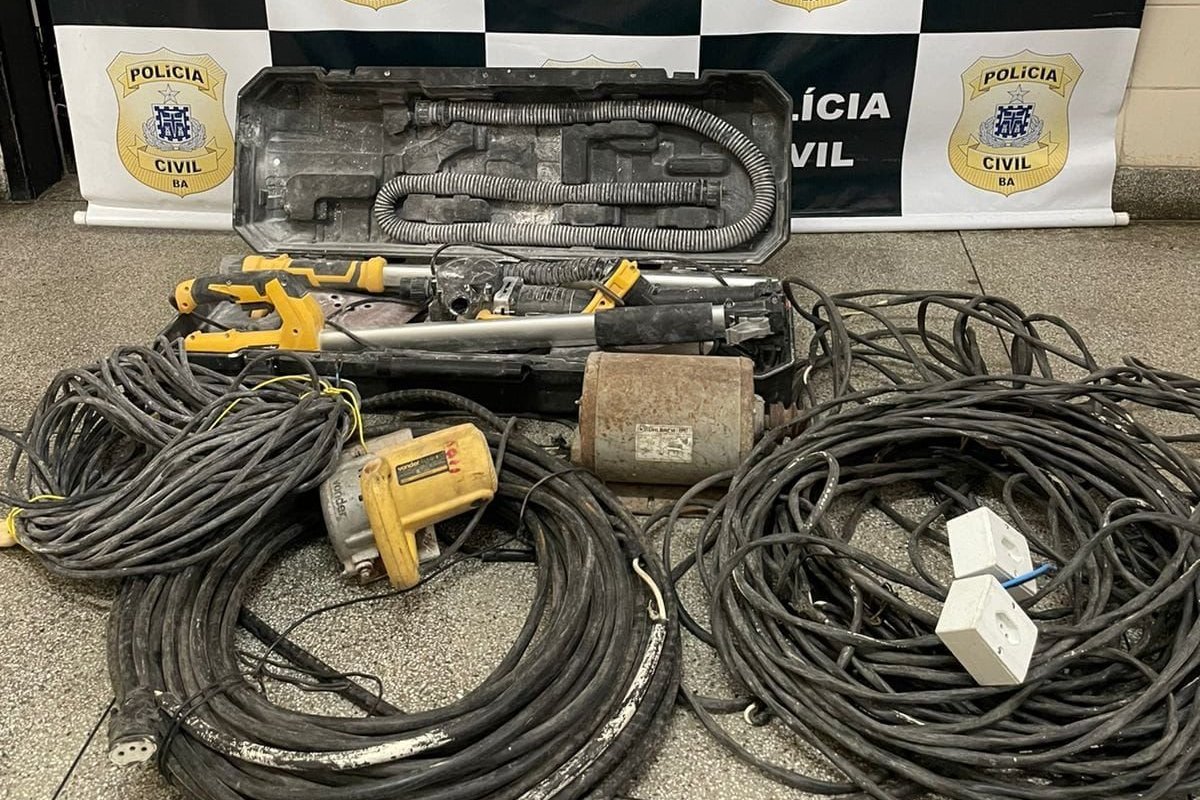 Polícia recupera materiais roubados de empresa de construção no norte da Bahia 