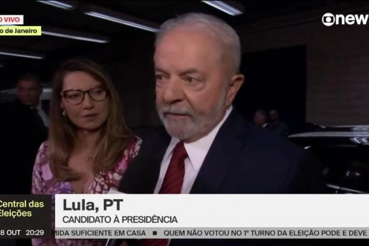 Lula chega para o debate na Globo e afirma que “quer reestabelecer” a alegria dos brasileiros