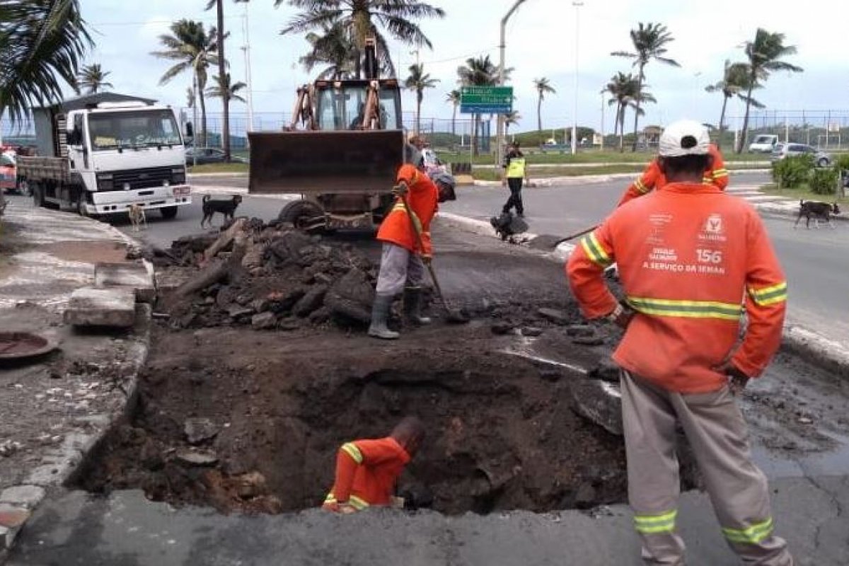 Acesso à Avenida Jorge Amado é interditado