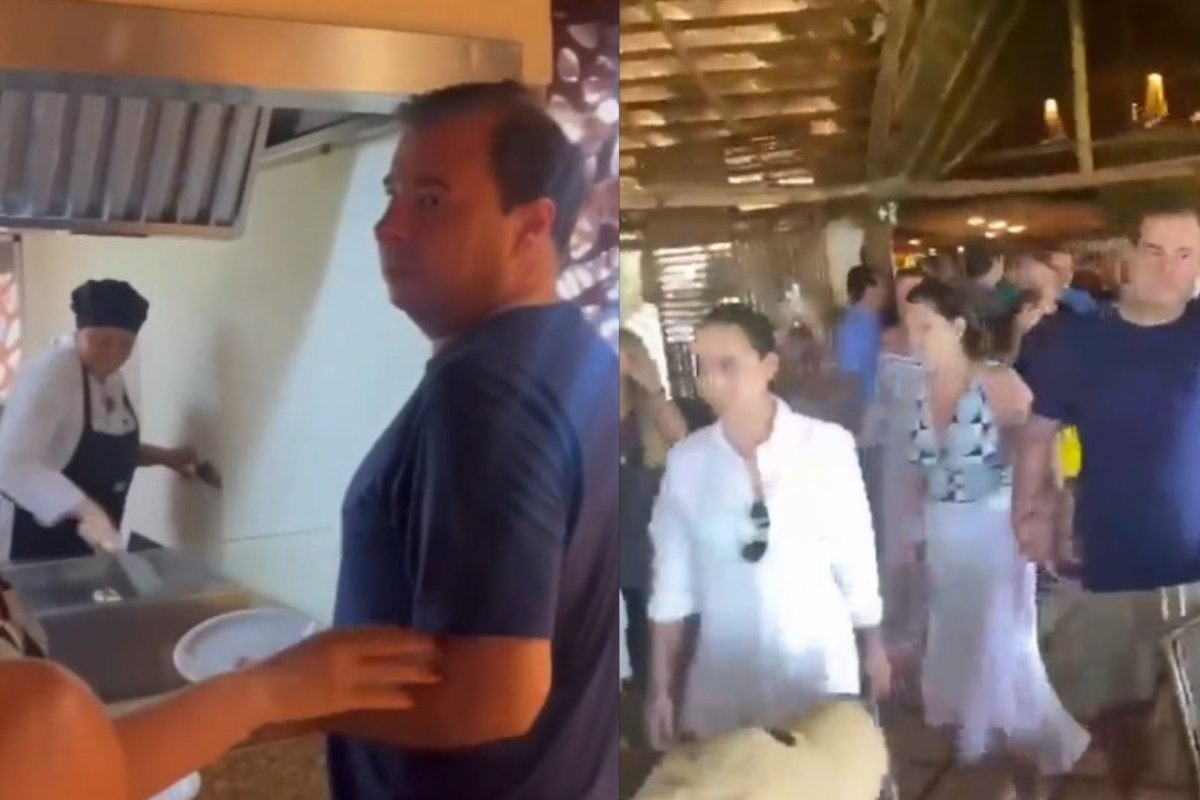 Vídeo: Rodrigo Maia é hostilizado em restaurante na Praia do Forte, litoral norte da Bahia