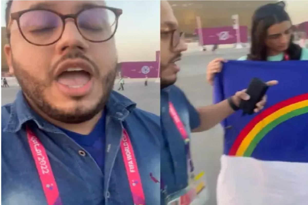Vídeo: bandeira de Pernambuco é confundida com símbolo LGBTQIAP+  no Qatar e jornalista tem celular confiscado 