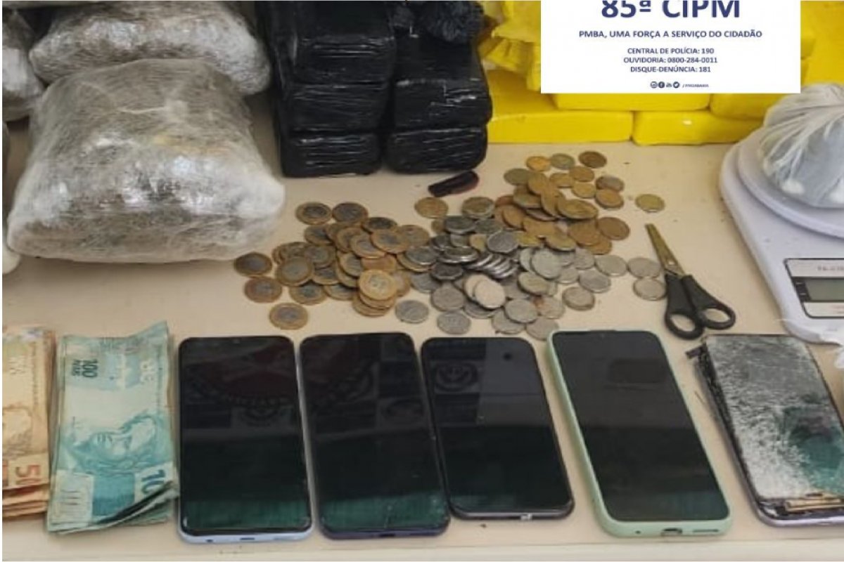 Trio é preso com 16 kg de drogas em Luís Eduardo Magalhães (BA)