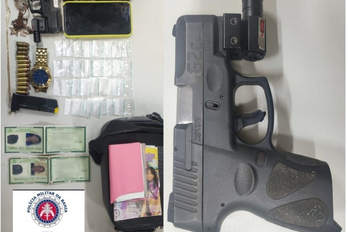 Casal é preso com arma e drogas em Lauro de Freitas 