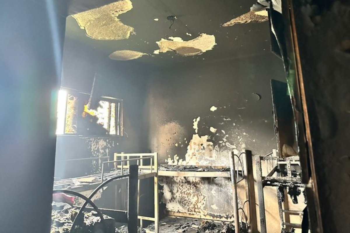 Alojamento do Samu é destruído por incêndio em Feira de Santana