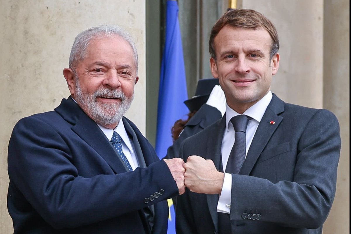 Macron responde 'convocação' de Lula para atuar pelp fim da guerra entre Rússia e Ucrânia