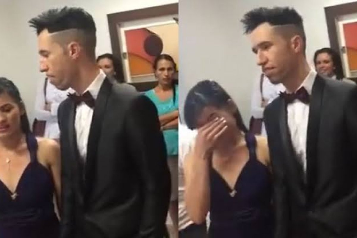 Vídeo: Casamento é adiado após noiva fazer brincadeira na hora do ‘sim’