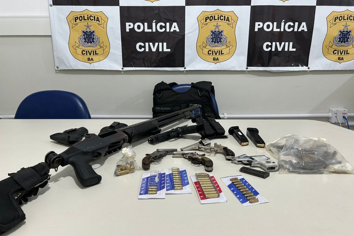 Polícia apreende armas e munições na cidade de Serrinha