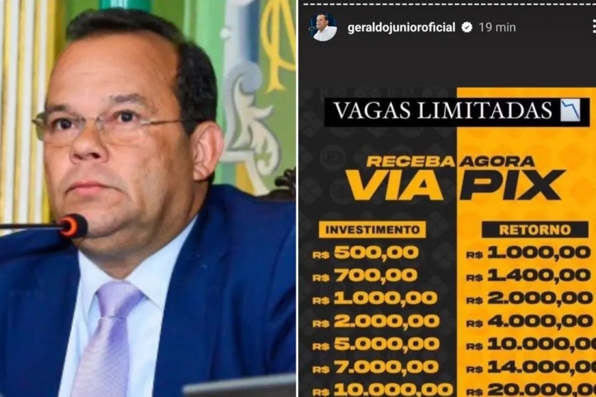 Vice-governador Geraldo Júnior tem conta invadida por hackers
