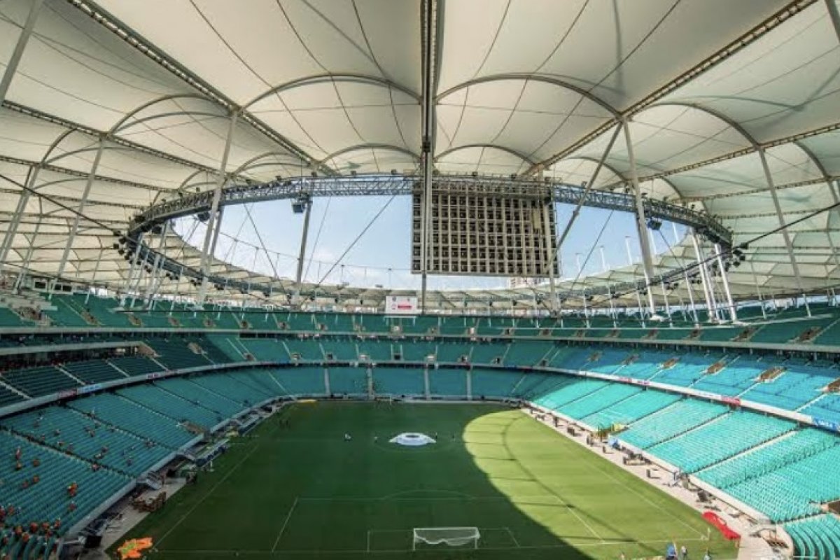Homem morre durante montagem de estrutura de evento na Arena Fonte Nova, em Salvador BA