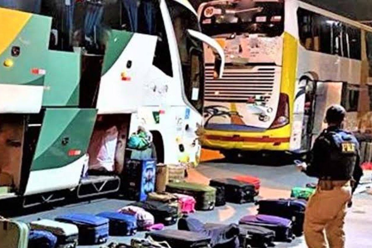 Polícia Rodoviária Federal apreende grande quantidade de drogas em abordagem a ônibus na BR-116