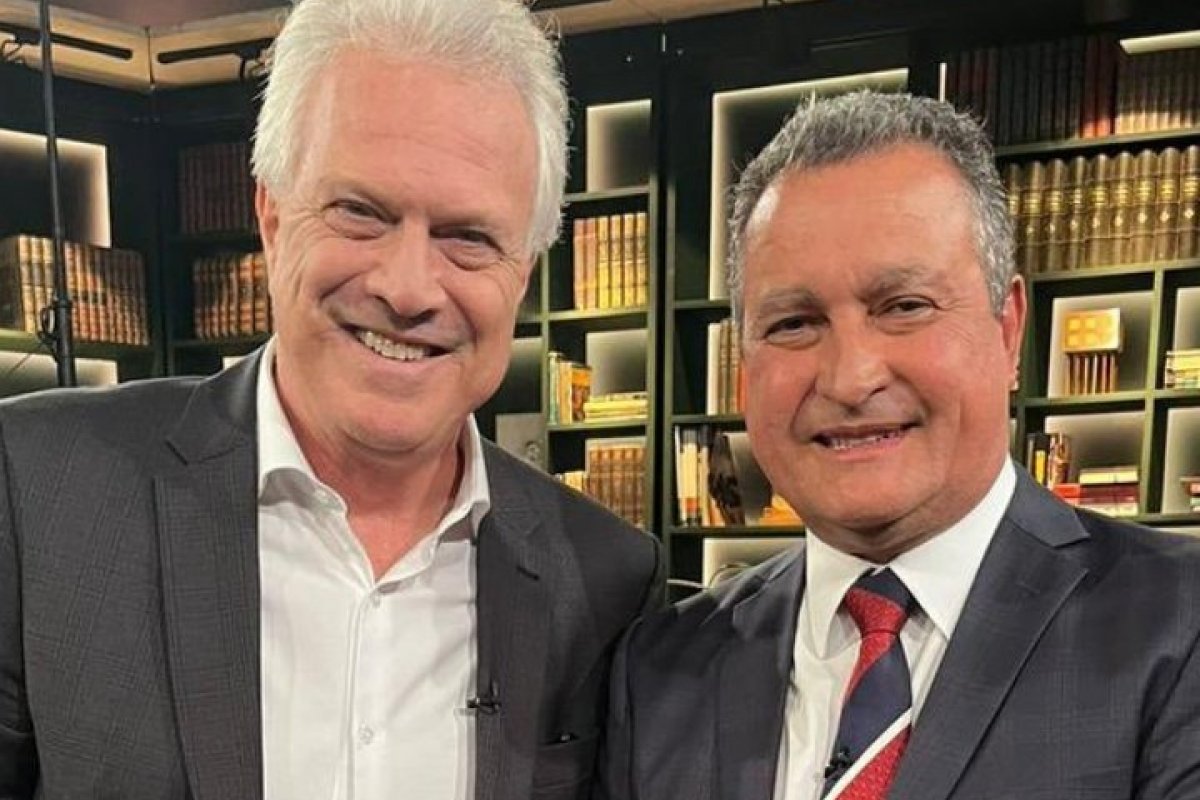 Rui Costa grava programa de Pedro Bial!