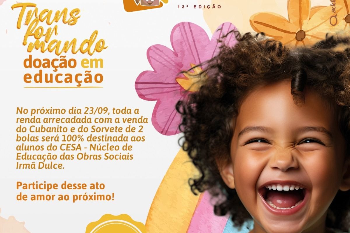 Campanha Cubanito Amigo acontece neste sábado (23)  em prol das Obras Sociais Irmã Dulce! 