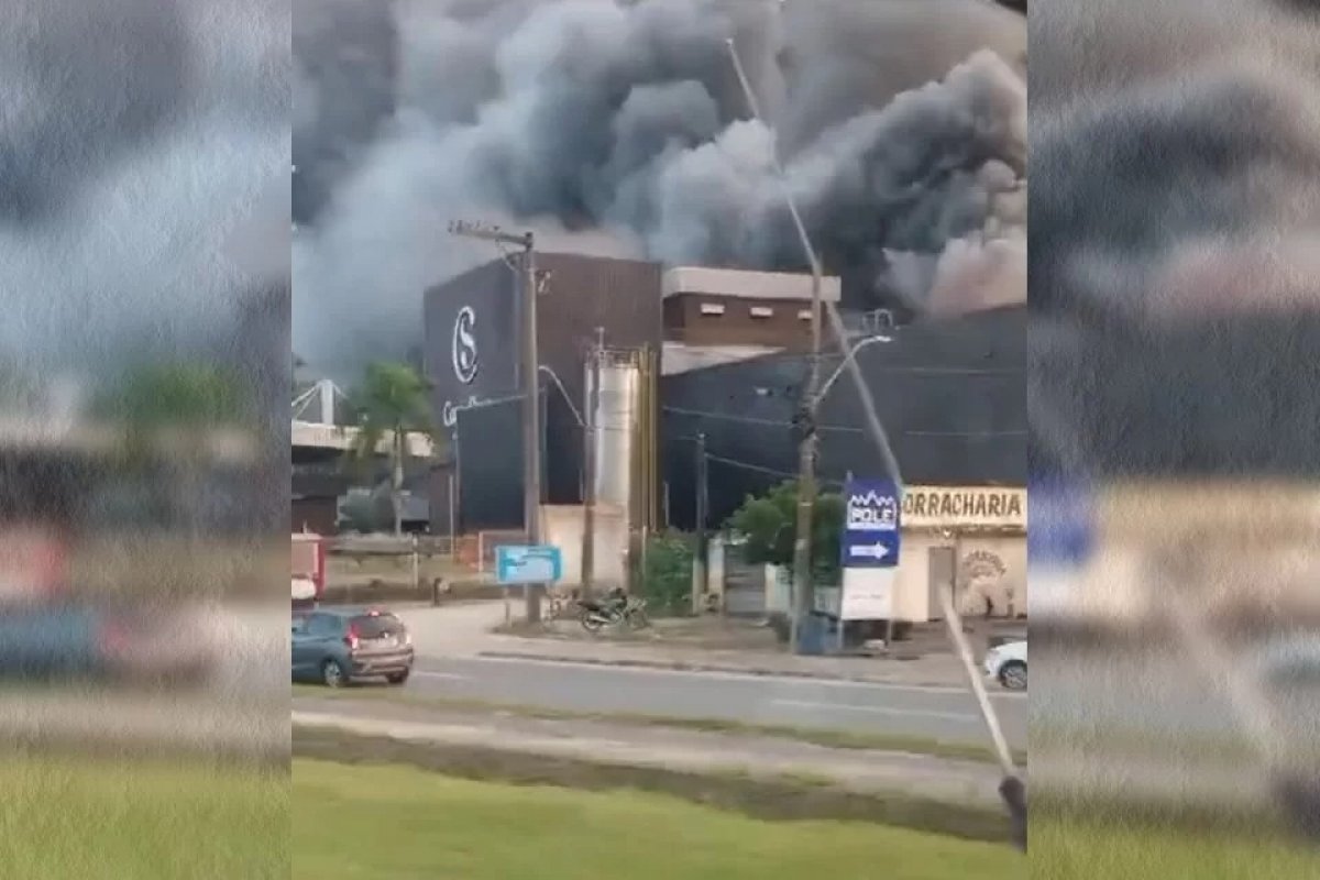 Vídeo: fábrica de chocolate pega fogo no Espírito Santo