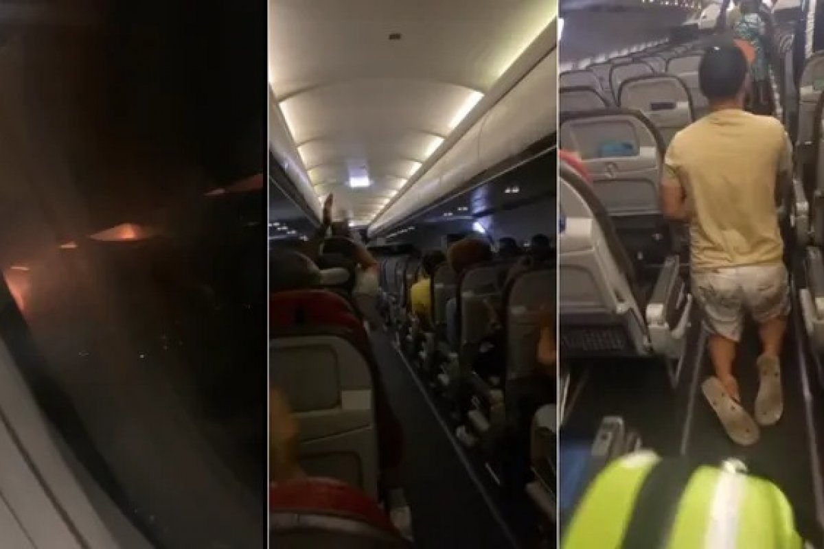 Motor de avião fica em chamas após colisão com pássaro em voo sobre Salvador