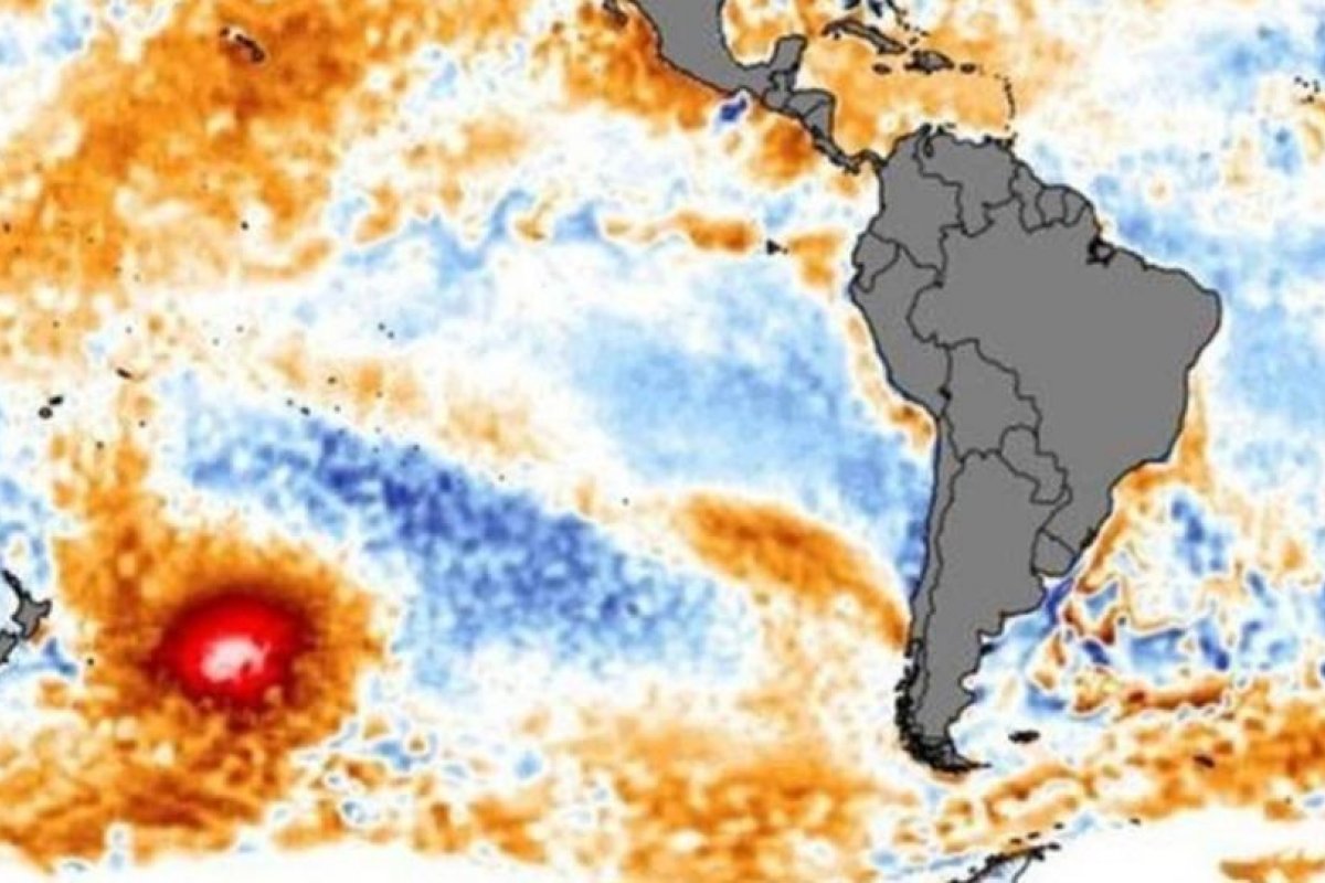 Cientistas descobrem mancha quente de água no Pacífico 
