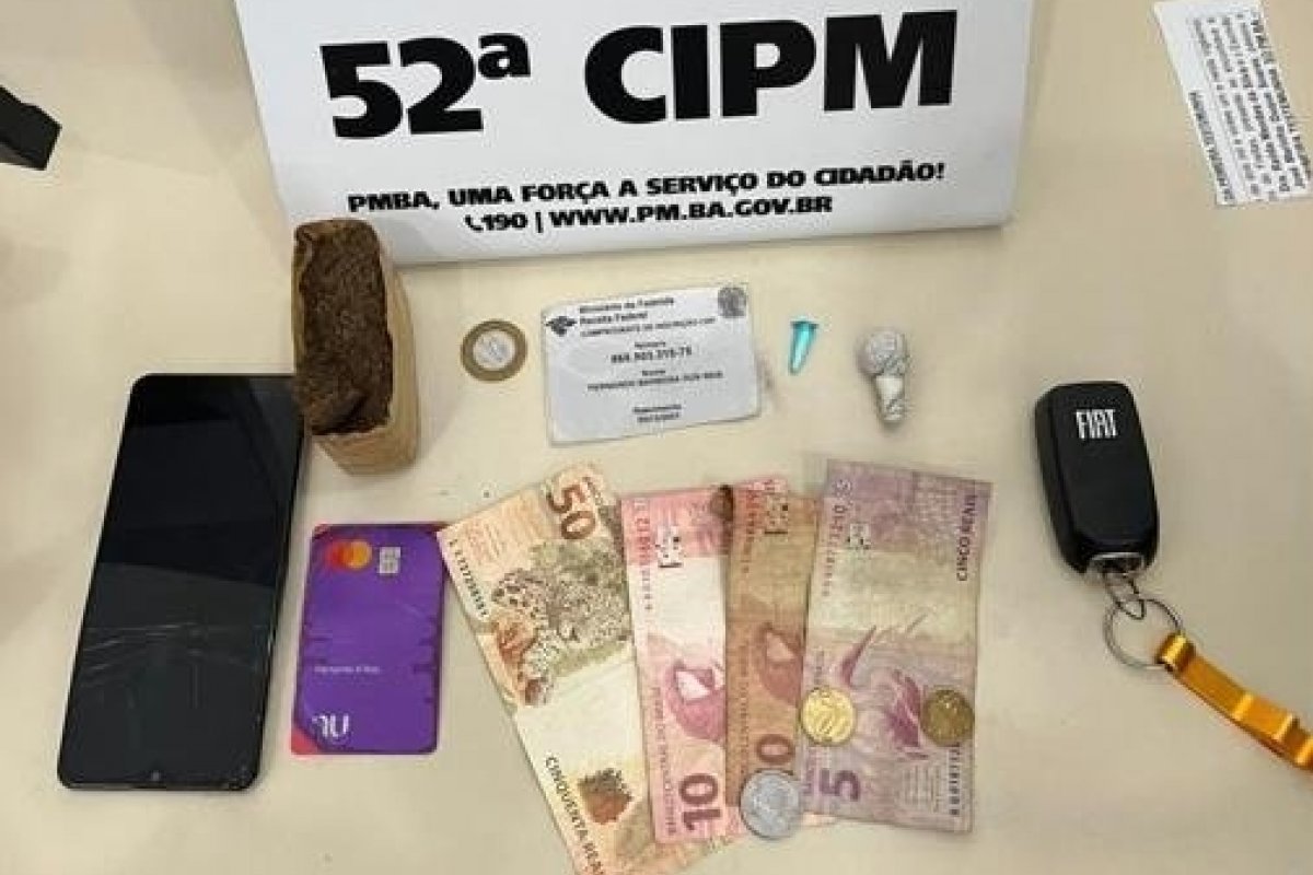 Polícia MIlitar impede roubo a motorista por aplicativo e prende assaltante na região de Lauro de Freitas