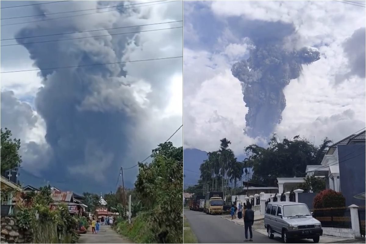 Vídeo: Vulcão na Indonésia lança cinzas no ar após erupção 