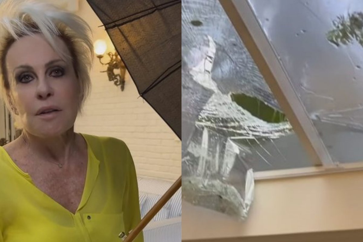 Ana Maria Braga mostra estrago em teto de mansão após chuva! 