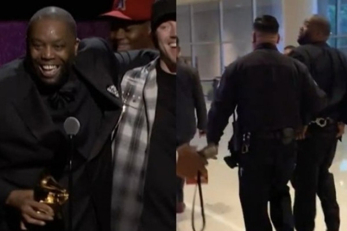Vídeo: rapper Killer Mike sai algemado após ganhar três prêmios no Grammy 2024
