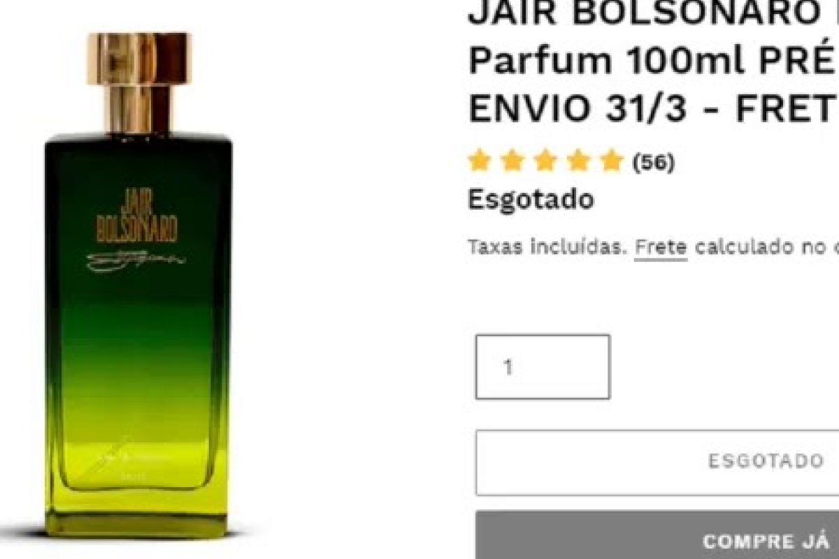 Sucesso! Perfume de Bolsonaro esgota em menos de 12 horas de pré-venda 