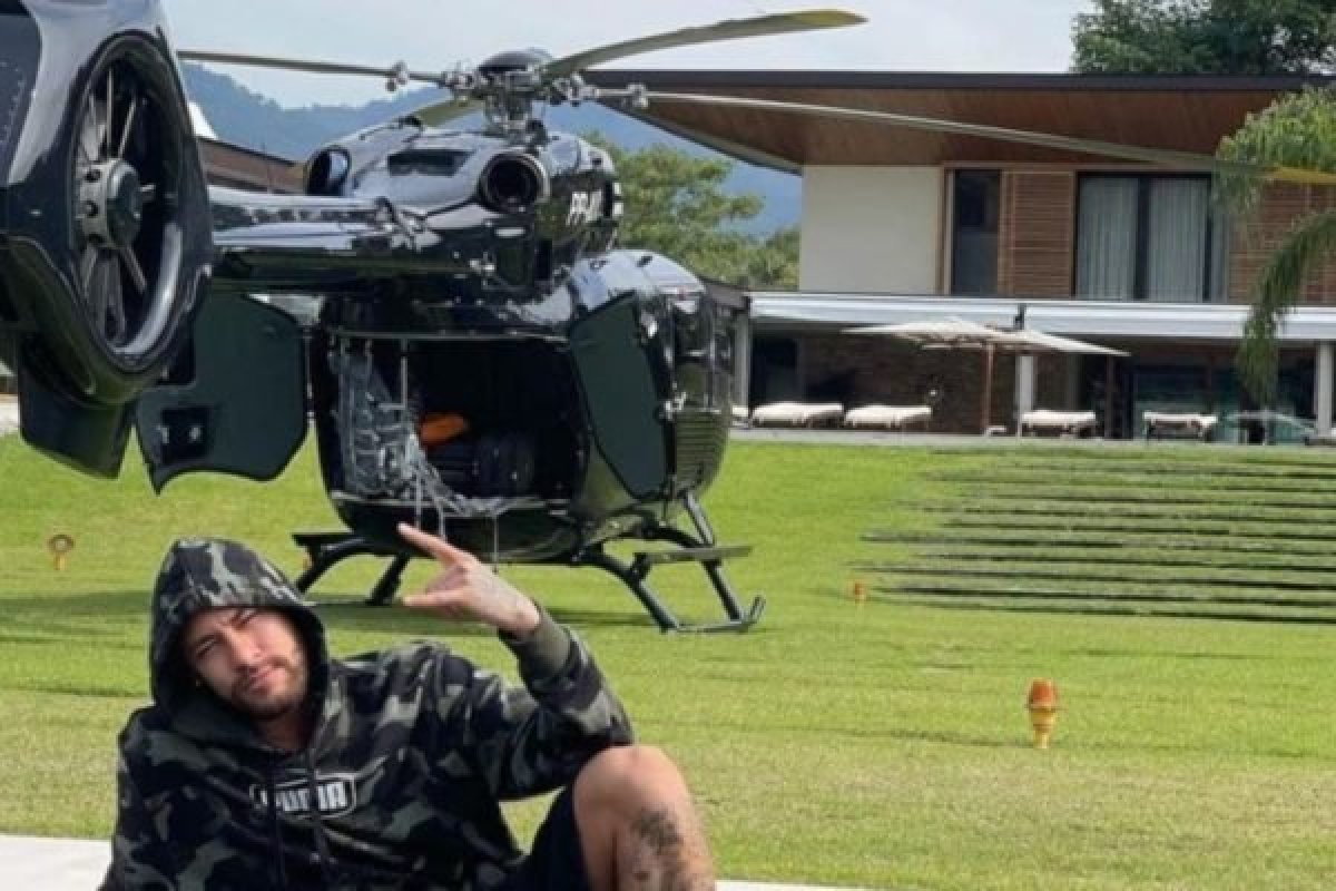 Helicóptero de R$ 50 milhões de Neymar está temporariamente impossibilitado de realizar voos. Saiba o motivo; 