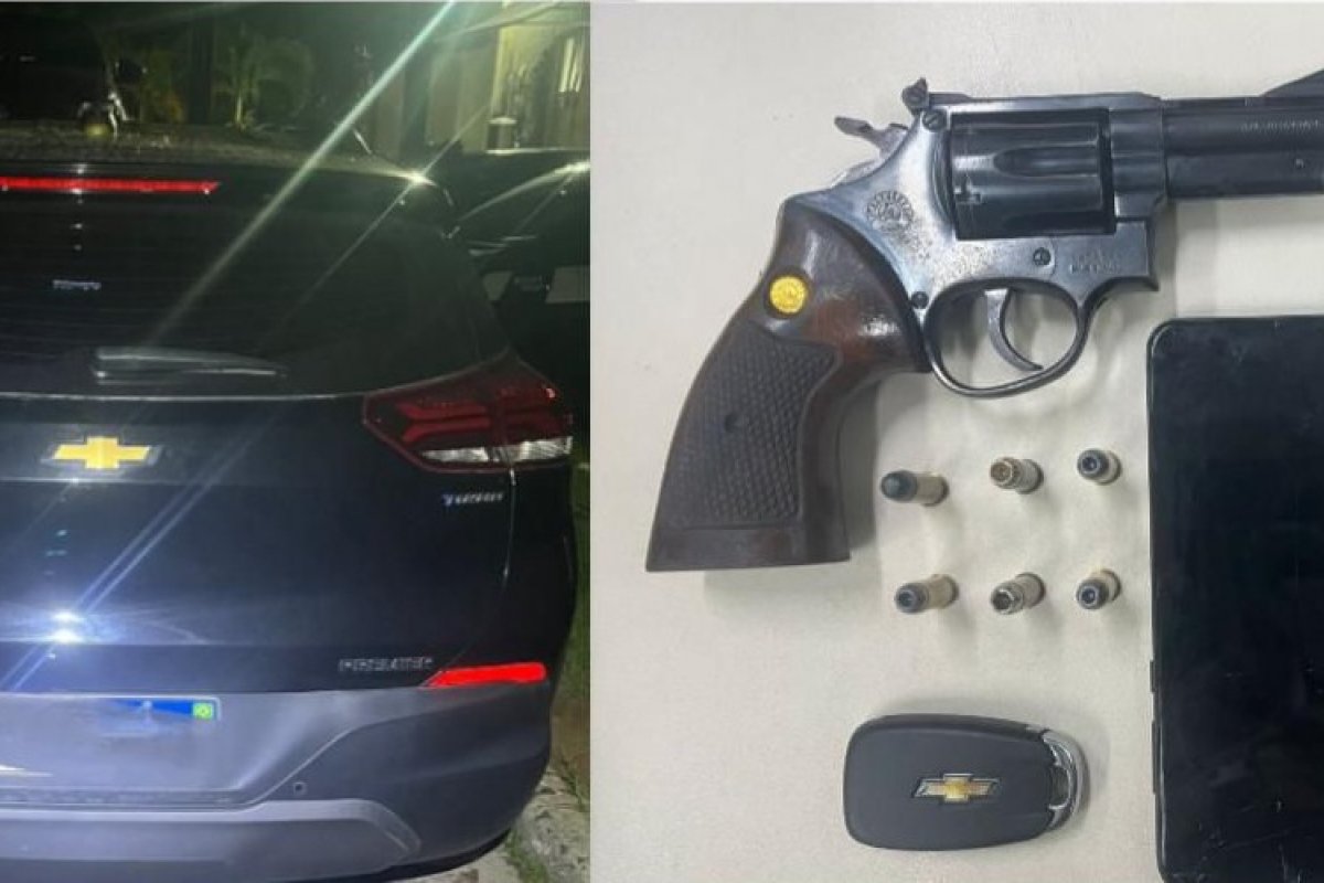 Polícia Militar prende homem com carro roubado e arma de fogo em Valéria