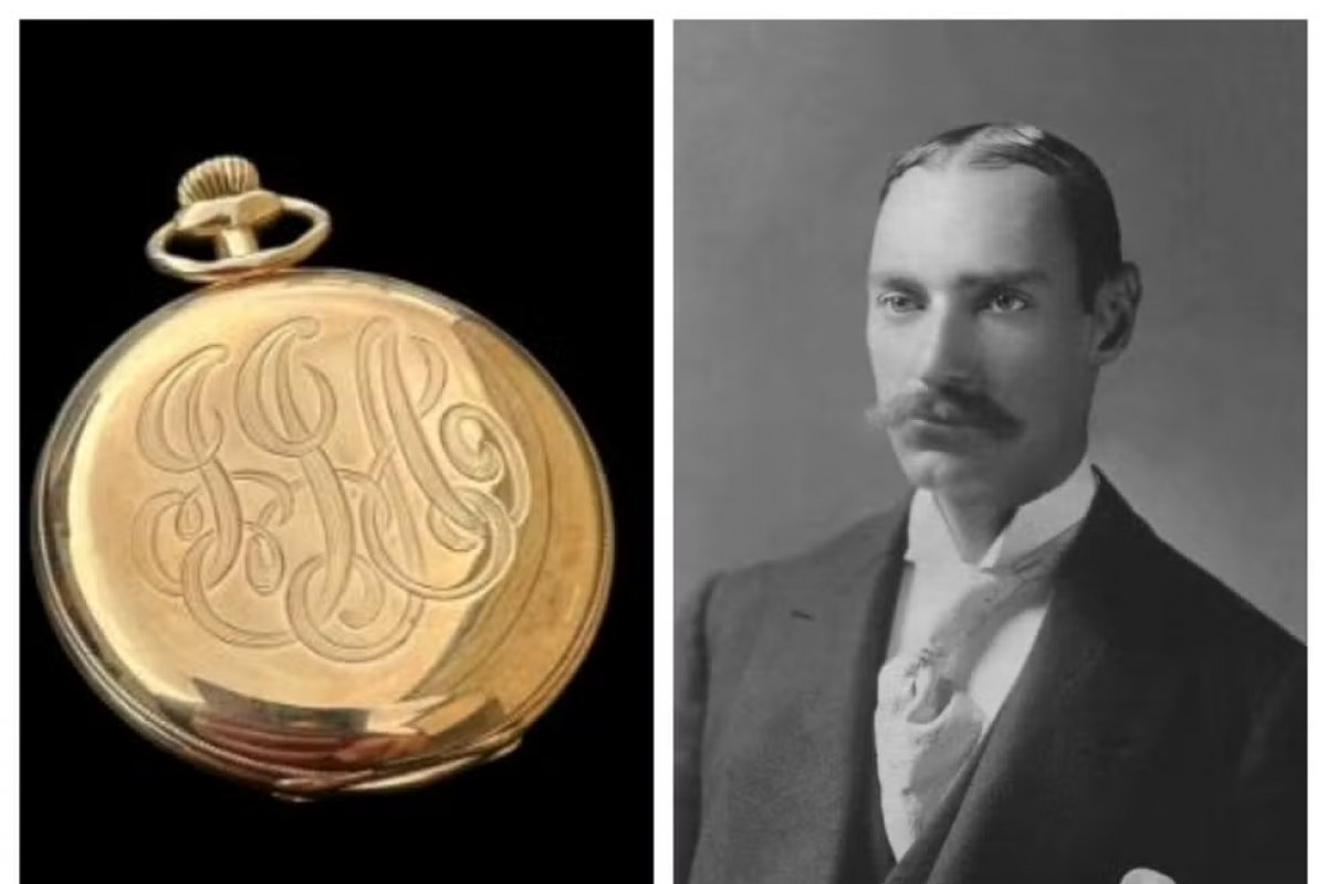 Relógio de ouro do homem mais rico do Titanic será leiloado neste sábado (27)