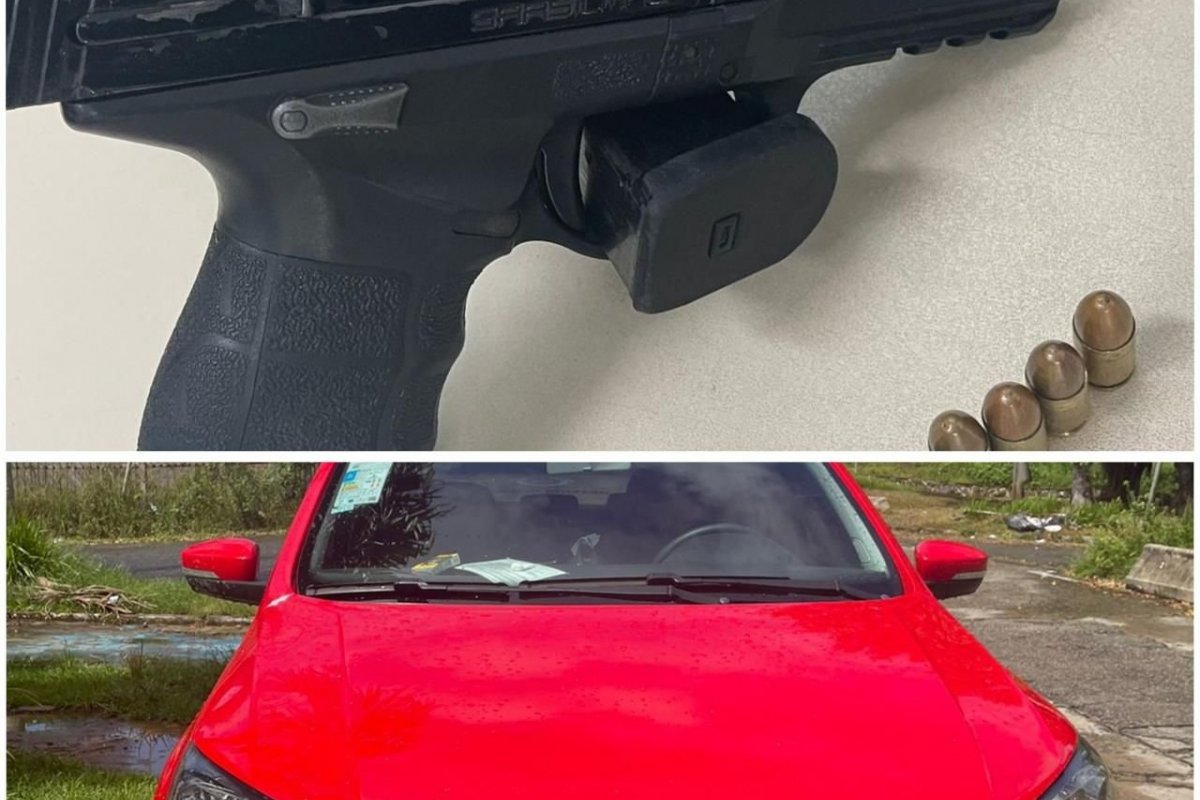 Homem é preso com carro roubado e pistola no bairro de Tancredo Neves 