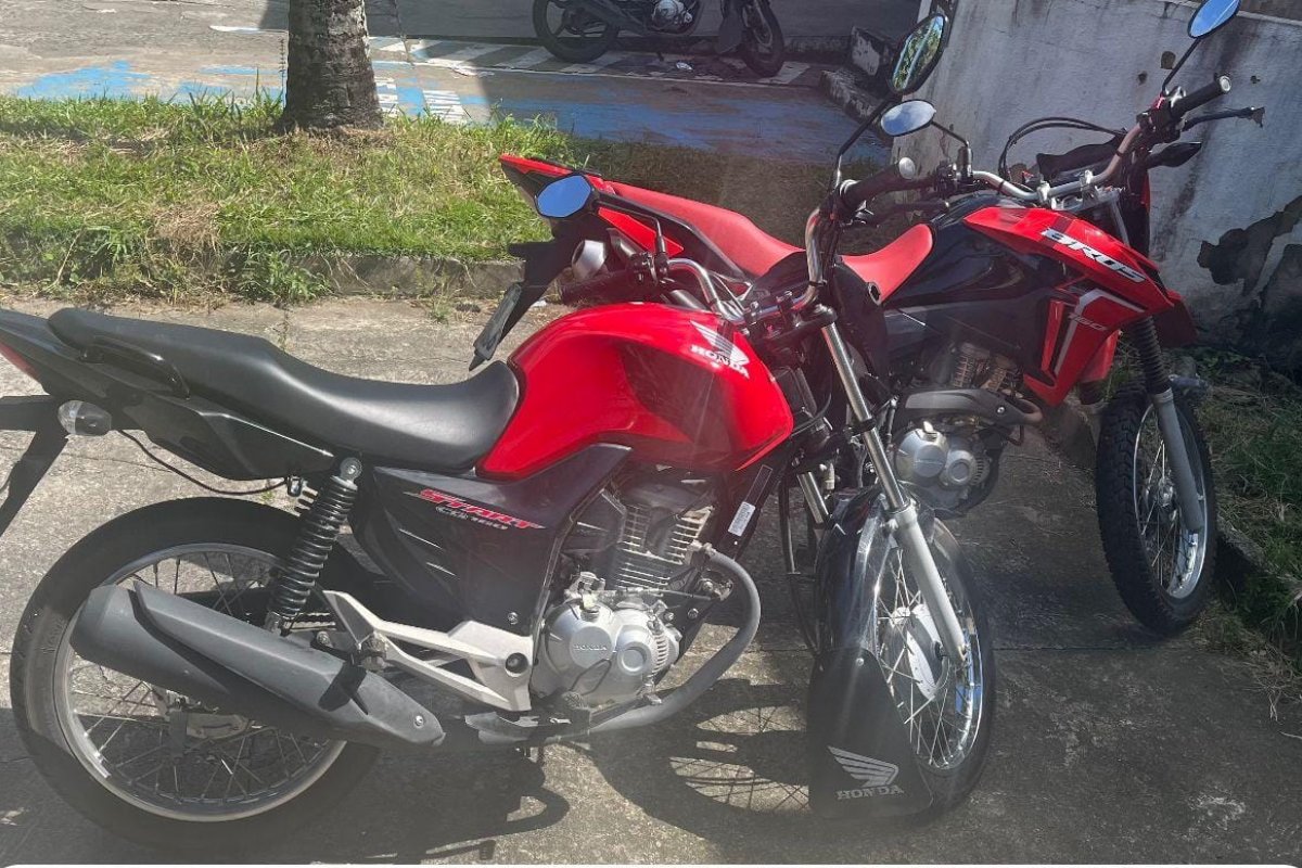 Motos furtadas são recuperadas pela PM na Liberdade 